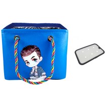 방수 메쉬 목욕가방 블루 + 밑판 받침대 세트, 1세트