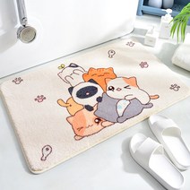 알럽홈 큐티 애니멀 캐릭터 흡수 패브릭 발매트, 고양이친구