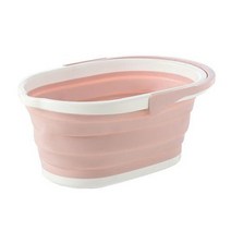 부자오빠 접이식 다용도 물통, 핑크, 1개