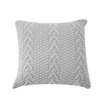 윰스 V자 니트 쿠션커버 45cmX45cm 화이트 1개