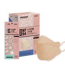 뉴크린웰 스타일 황사마스크 대형 KF94, 30개입, 1개, 연황색