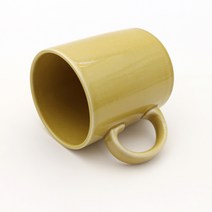 핸드메이드 도자기 통머그컵 400ml, 레몬, 1개
