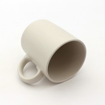 핸드메이드 도자기 통머그컵 400ml, 크림화이트, 1개