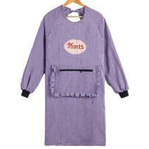 JHCompany 다기능 심플 긴팔 앞치마, 퍼플, 1개