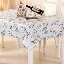 알럽홈 앤틱플라워 원형사각 방수 식탁보, Type5, 사각 135 x 135 cm