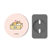 트라이코지 맥세이프 무선충전기 보호 커버 하드케이스, 냥이의하루_박스, 1개