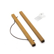 HANsoooh 인테리어 우드족자 + 꼭꼬핀, 모카우드(족자), 혼합색상(핀)