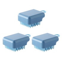 미니 스퀘어 멀티 바디 브러쉬, 블루, 3개, 1개입