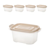 더담다 직사각 밀폐용기 1L, 5개