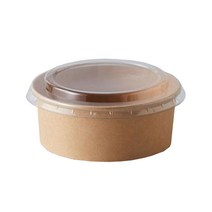 더담다 무지 크라프트 종이용기 1100ml, 1개입, 100개