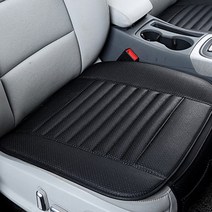 차량용 가죽 방석 시트커버 00429, 블랙, 1개