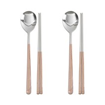 해모 골프 수저세트 핑크골드, 2세트, 숟가락 + 젓가락