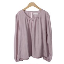 린다샵 쿨론티 퍼프셔링 라운드 블라우스 BL3861K11