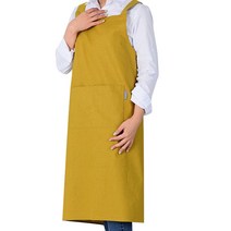 러블리 린넨 크로스 앞치마, 러블리솔리드린넨앞치마, 머스타드