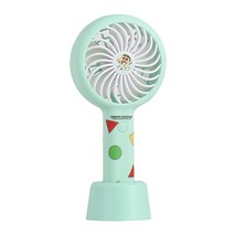 짱구 레인보우 7컬러 LED 휴대용 선풍기, 혼합색상