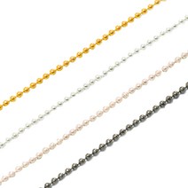 볼체인 0.8mm 1m x 4종 세트, 골드, 실버, 로즈골드, 블랙, 1세트