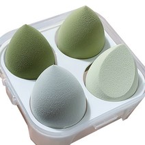 에이홉 슈퍼 소프트 에어쿠션퍼프 4구 + 보관함 세트, 1세트, 그린