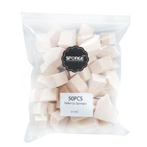 스펀지팝 라텍스 웨지 하우스 스펀지 퍼프 소 50p + 케이스, 1개