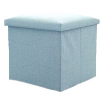 마켓A 접이식 수납 의자 보관함 S, 블루, 1개