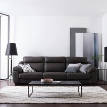 레가토 4인 가죽소파 방문설치, 그레이