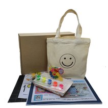홈미홈미 스마일 캔버스가방 키링 KIT, 1세트
