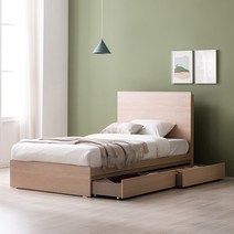 베드리움 페이지 2단 수납침대 + 독립 스프링 매트리스 세트 방문설치, 메이플