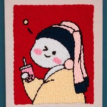 생활의지혜 펀치니들 프랑스 자수 만들기 + 고급형 바늘 세트, 1세트, 56 빨대컵윙크소녀