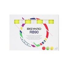 빅야드 고반발 크리스탈 골프공 2피스 4종 세트 RB90, 옐로우, 1개