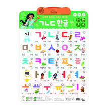 디즈니 프린세스 누르면 들리는 사운드 벽그림 ㄱㄴㄷ한글, 꿈꾸는달팽이