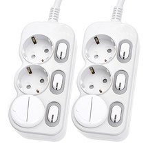 에코파워탭 국산 LED 개별 멀티탭 3구 EPM-L203 + 안전커버 2개, 1.5m, 1개