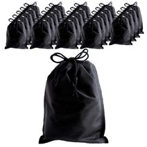 부직포 복주머니 더스트백 9 x 12 cm 25p, 블랙, 1개