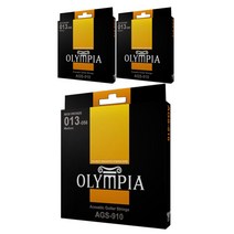 OLYMPIA 스탠다드 통기타줄 3p, AGS-910, 노란색