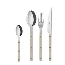 사브르 비스트로 디너 스푼 + 디너 포크 + 디너 나이프 + 티스푼 세트, 라이트카키