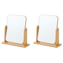 네이처타임즈 초간단 DIY 탁상거울 2p 대형, 원목색