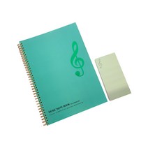 제이로그 높음음자리표 음악노트 A4 + 쁘띠 떡메모지, GOLD(노트 메탈컬러), 1세트