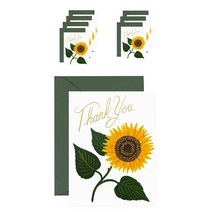 라이플페이퍼 SUNFLOWER THANK YOU 카드 박스 8p 세트, 혼합색상, 1세트