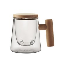 우드 손잡이 티포트, 라이트 브라운, 300ml