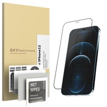 스카이 아이폰 12 프로 맥스 풀커버 강화유리 휴대폰 액정보호필름 2p   카메라필름 세트 SKY-MA-IG13, 1세트