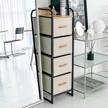 홈페리 어반 패브릭 슬림 서랍장, 블랙