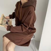 메이첼 양털 후드 포켓 기모 데일리 원피스 00225