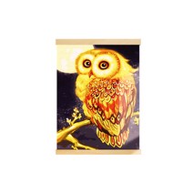 아트조이 DIY 행잉 명화그리기 족자형 40 x 50 cm, 황금부엉이 (골드펄)
