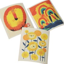 brwd 요술 셀룰로오스 애니멀아트 키친타월 3종 세트, 1세트