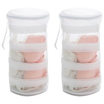 메쉬 신발 속옷 관리 세탁 원통가방, 2개, 1개입