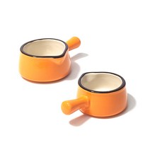 호레카 도자기 크리머 샷잔 30ml, 오렌지, 2개