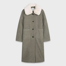 미쏘 여성용 카라 롱코트