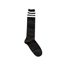 로로얼로이 여성용 삼선 골프 니삭스, 블랙