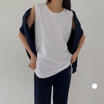 바블링브룩 여성용 20수 레이어드 나시 티셔츠