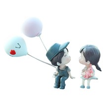 라스무스 귀여운 차량 인테리어 인형, 06 풍선 그레이커플, 1세트