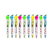 더오픈하우스 LED 라이트 사과 볼펜 0.5mm 01-0178, 랜덤발송, 10개