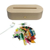 더깔끔 DIY USB 무드등 키트 타원형 + 미니어처 소품 30p, 노랑(USB 무드등), 랜덤발송(미니어처)